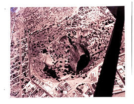 Kimberley, 1955. Aerial view of Big Hole. Diamond mine.