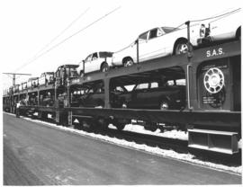SAR train with motor cars.