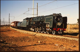 July 1990. SAR Class ? With Trans-Karoo passenger train.