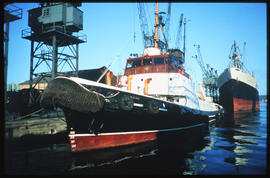 Durban, 1970. SAR tug 'JR More' in Durban Harbour.
