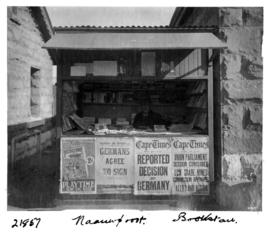 Noupoort. Railway station newspaper kiosk.