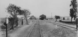 Herman, 1895. Station building and locomotive shed in the distance. (EH Short)