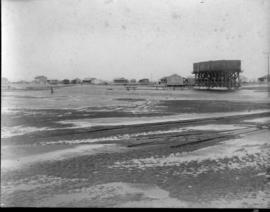 Walvis Bay, South-West Africa, February 1917. Flooded railway tracks. (Baxter collection)