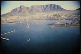 Cape Town. Aerial view of Table Bay Harbour.