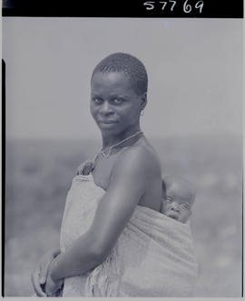 Messina district, 1951. Bavenda woman with baby.