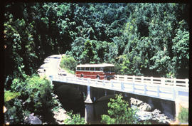 SAR Mercedes Benz tour bus on bridge.