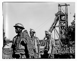 "Johannesburg, 1951. Miners at gold mine."