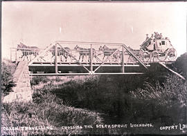 "Lydenburg district. Stagecoach crossing bridge over the Sterkspruit."