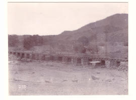 Orange Free State, circa 1900. Temporary bridge at Rhenoster during Anglo-Boer War.