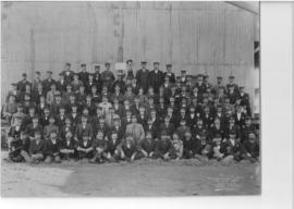 Johannesburg, 25 June 1898. NZASM staff at Kazerne goods shed. (Horace W Nicholls, donated by HRG...