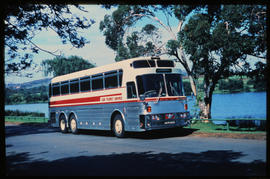 
SAR Silver Eagle tour bus at roadside stop. SAR Tourist Service.
