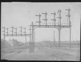 Extensive signal gantry.