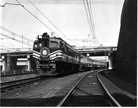Johannesburg, January 1971. SAR Class 3E on Historical Transport Association special train commem...