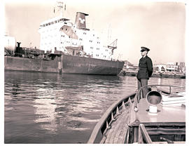 Durban, 1973. SAR Water Police at work in Durban harbour.