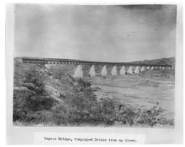 Circa 1902. Construction Durban - Mtubatuba: Completed Tugela Bridge viewed from upstream side. (...