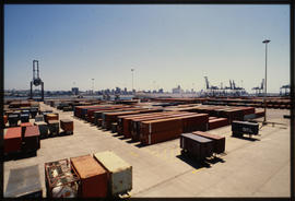 Container terminal in harbour.