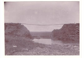 Transvaal, circa 1900. Large washaway at railway bridge over the Eight Miles Spruit during Anglo-...