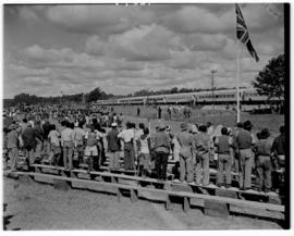 Nelspruit, 28 March 1947. Crowd looking at Royal Train