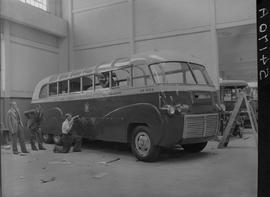 Johannesburg, 1948. First locally manufactured SAR three-axle motor coach bus No MT6120 in the La...