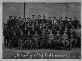 East London, 1913. Harbour Engineer and staff.