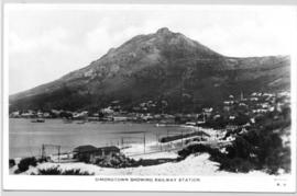 Cape Town. Simonstown with railway station in the foreground.