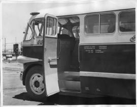 
SAR Canadian Brill bus with open door.
