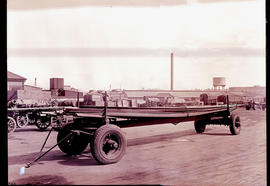 Johannesburg, 1934. Steel sections on SAR road trailer No 834 at Kazerne.
