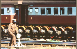 Train wheel sets.