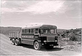 Ladismith district, 1966. SAR REO combination bus and truck No  MT15562 on its way to Seweweekspo...