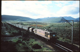 De Doorns district, 1975. SAR Class 4E No 234 with 202up 'Trans-Karoo' passenger train between Os...