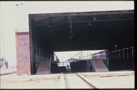 Bapsfontein, December 1982. New electric locomotive shed at Sentrarand marshalling yard. [T Robbe...