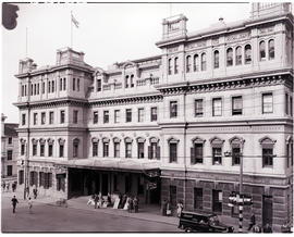 Cape Town, 1951. Railway station facade.