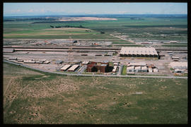 Saldanha, September 1981. Aerial view of Saldanha locomotive depot complex. [Jan Hoek]