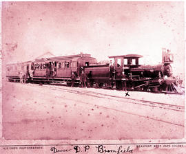 CGR 1st Class No 42 Inclined cylinder engine (Beyer Peacock 1886) Train in station, with Driver D...