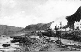 Cape Town. Train on the coastal railway to Simonstown.