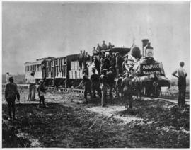 Rhodesia, 1897. The first train to enter.
