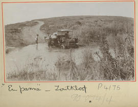 Hermanus district. SAR Lacre lorry crossing the Zoutkloof water hole.