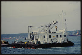 Durban, 1984. Floating crane in Durban Harbour.