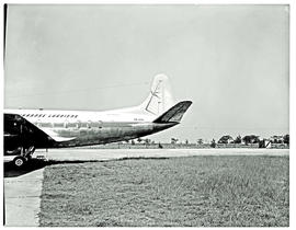 Johannesburg, 1962. Jan Smuts airport. SAA Vickers Viscount ZS-CVA 'Rietbok'.