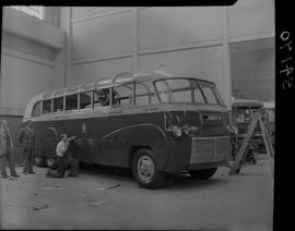 Johannesburg, 1948. First locally manufactured SAR three-axle motor coach bus No MT6120 in the La...
