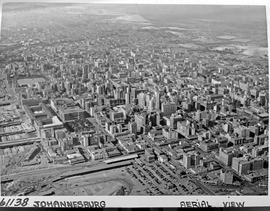 "Johannesburg, 1953. Aerial view of city centre."