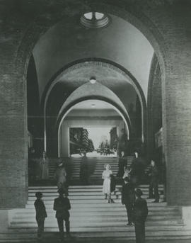 Johannesburg, 1932. Park station, marble steps up to Eloff Street entrance.