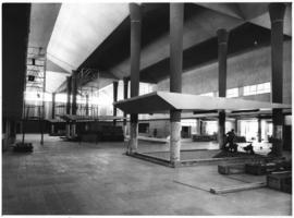 Cape Town, circa 1962. Station under construction, overlooking roofs.
