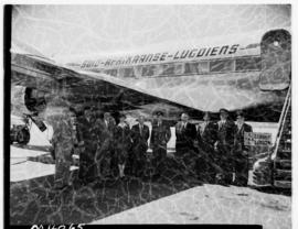 21 April 1956. Departure of first SAA DC-7B ZS-DKD for London.