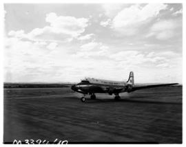 Johannesburg, circa 1953. Palmietfontein Airport. SAA Douglas DC-4 ZS-AUB 'Outeniqua'.