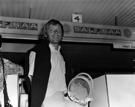 Johannesburg, January 1973. Jan Smuts Airport. Arrival of German tennis player.