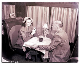 "1950. Blue Train dining car."