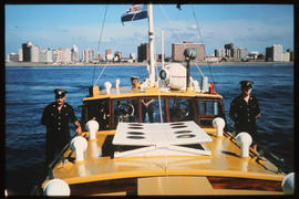 Durban. Harbour police launch 'Vink' at sea.