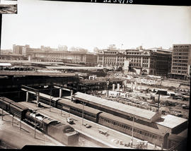 Johannesburg, March 1952. Progress of new station at the Wanderers.