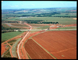 Bapsfontein, November 1980. Aerial view of construction at Sentrarand. [Jan Hoek]